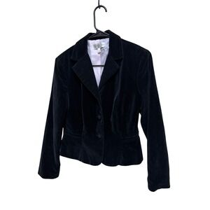 Vintage Gabriella Skye‎ Women's Black Velvet Blazer Jacket 8P